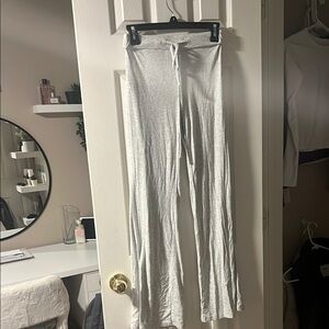 Women's Light Gray Wide-Leg Pants